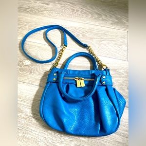 Olivia + joy cross-body blue bag, removable strap including.